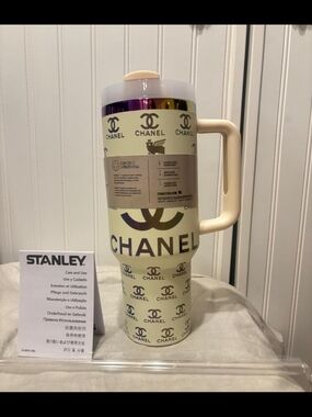 Chanel x Stanley Cream Logo Travel Mug with Handle